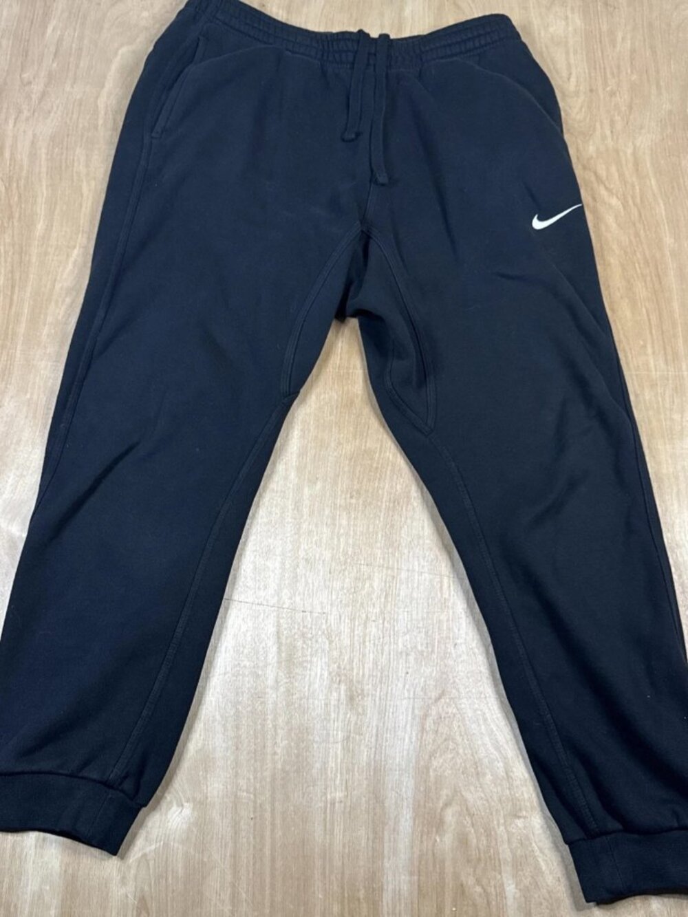 Nike Club Fleece Sportswear Black Sweatpants Joggers Swoosh Mens Large L